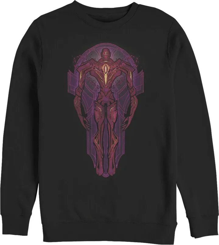 Men's Marvel Eternals Kro Stained Glass Sweatshirt - Black - Large