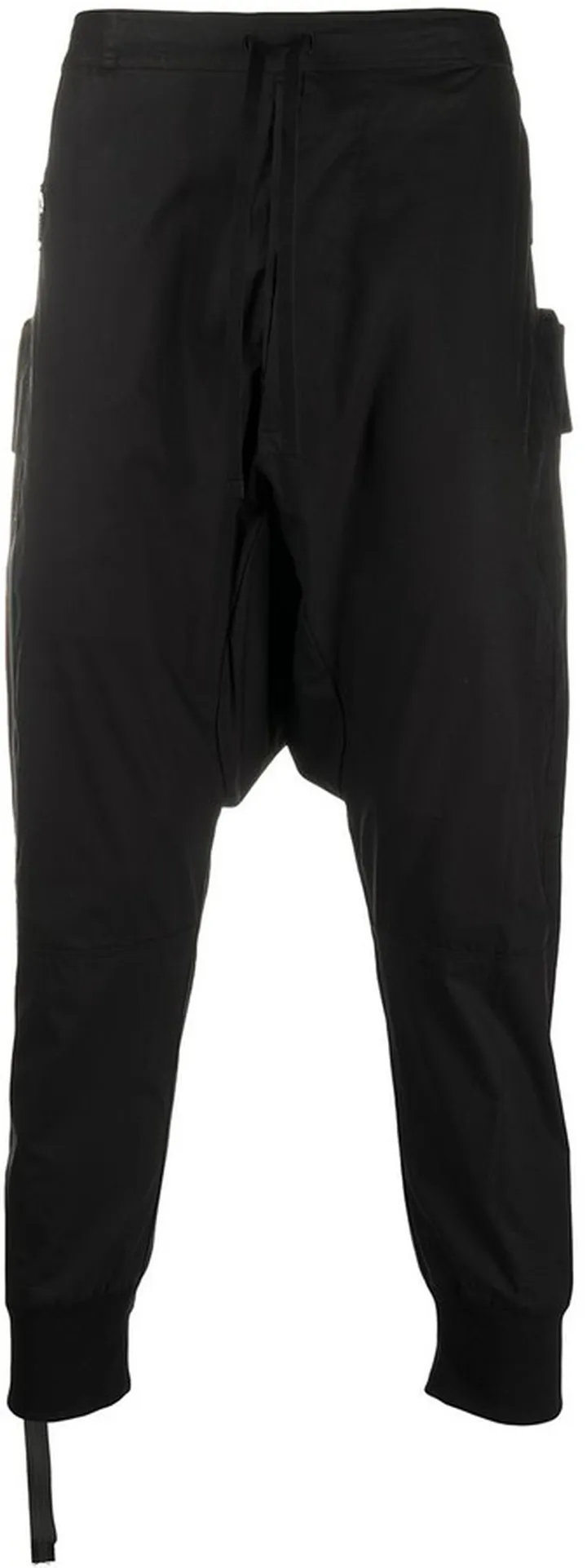 Drop-Crotch Cropped Trousers