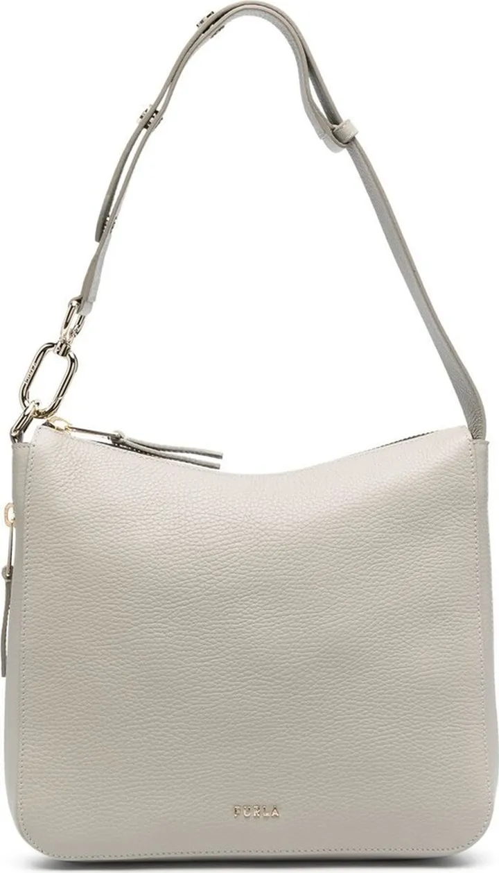 Side-Zip Leather Tote Bag
