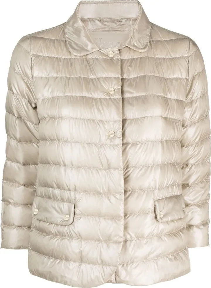 Three Quarter-Sleeve Quilted Jacket