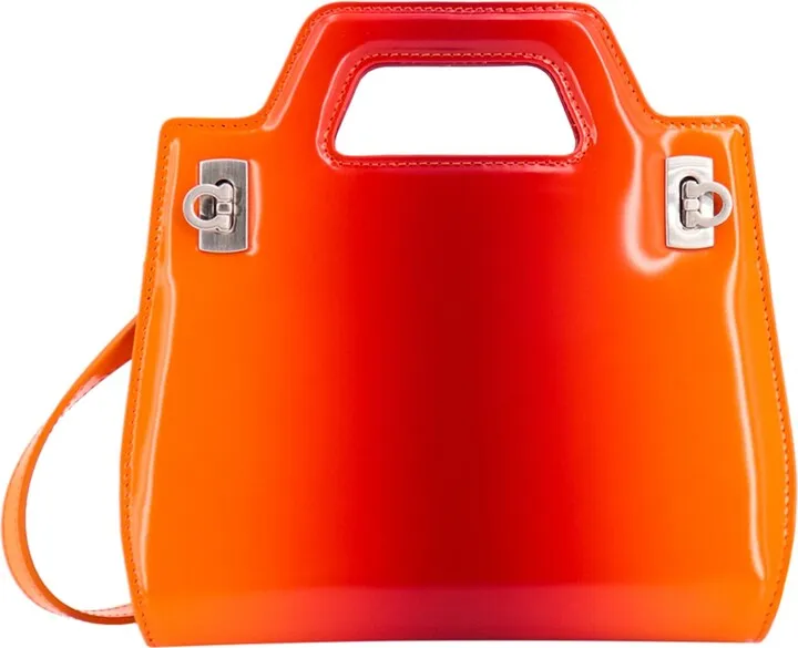 Leather multicolor handbag