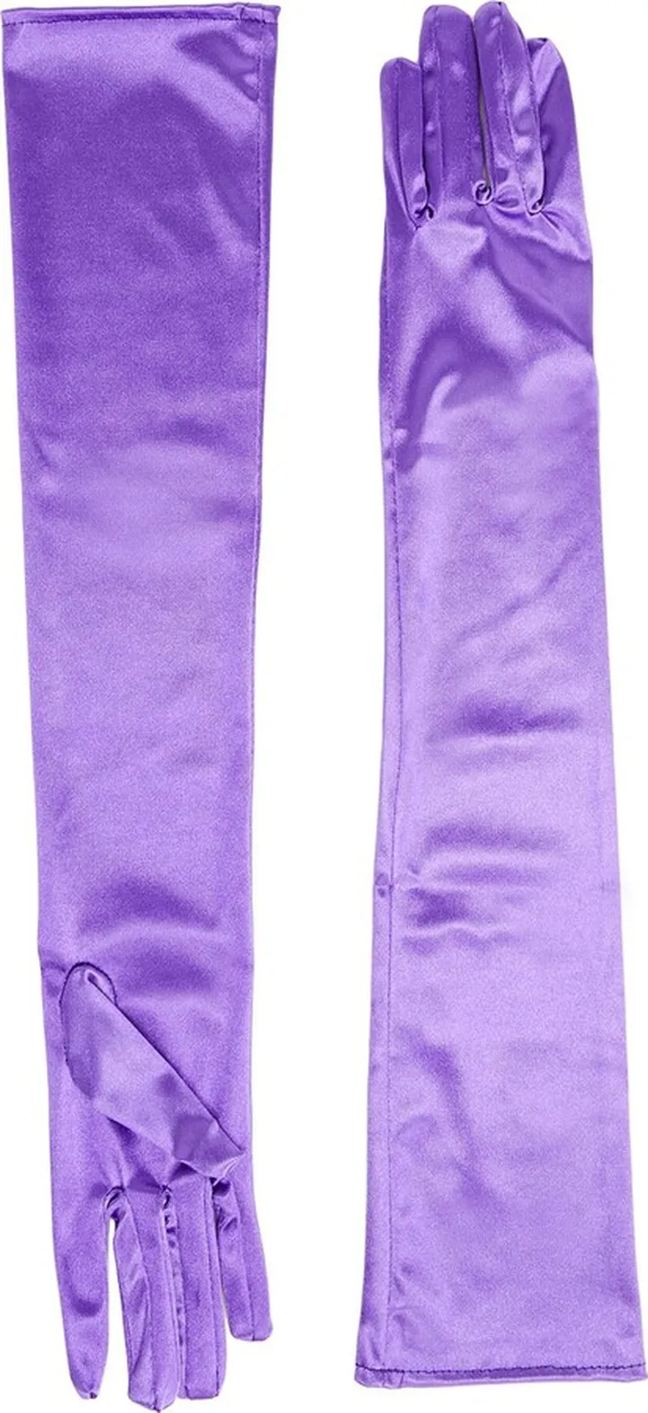 Satin Elbow Gloves Gloves Purple