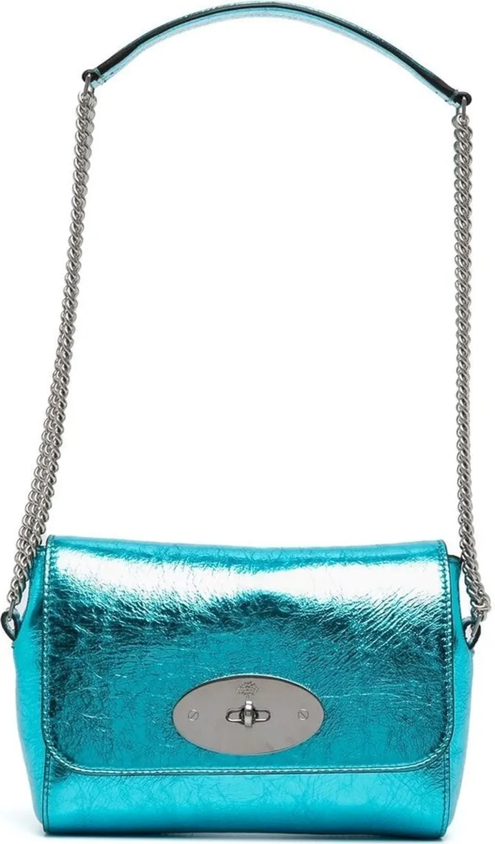 Lily metallic-leather shoulder bag