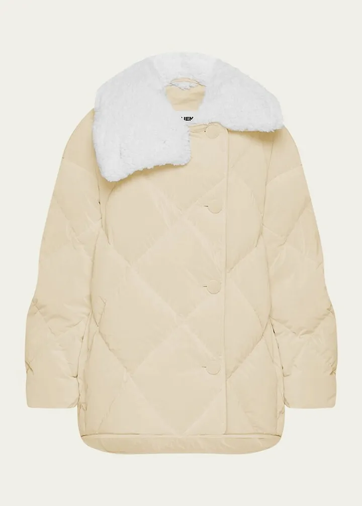 Queen Faux Shearling Oversize Puffer Jacket