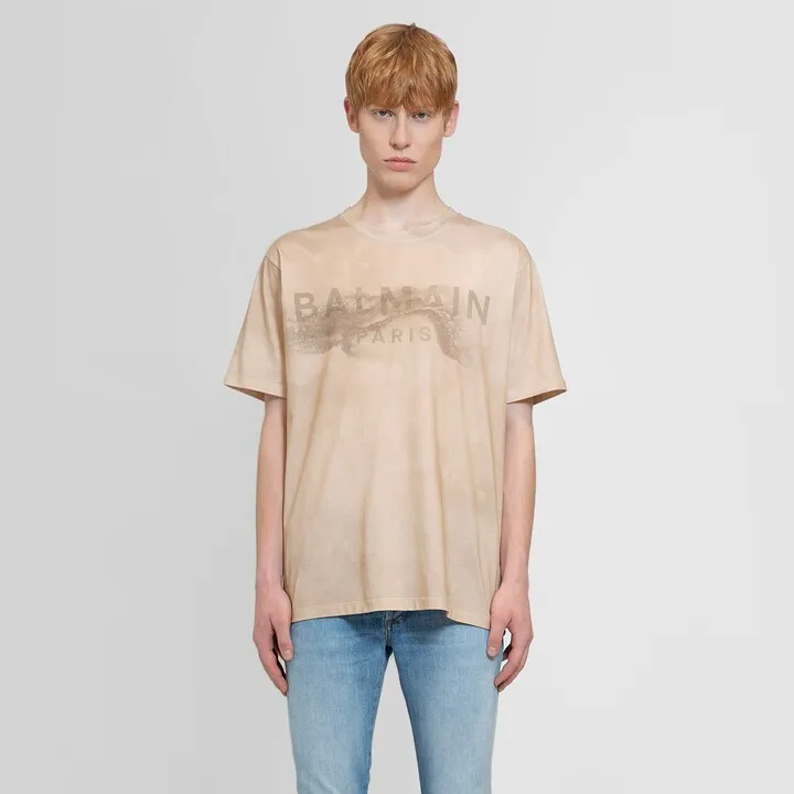 Balmain Man Beige T-Shirts