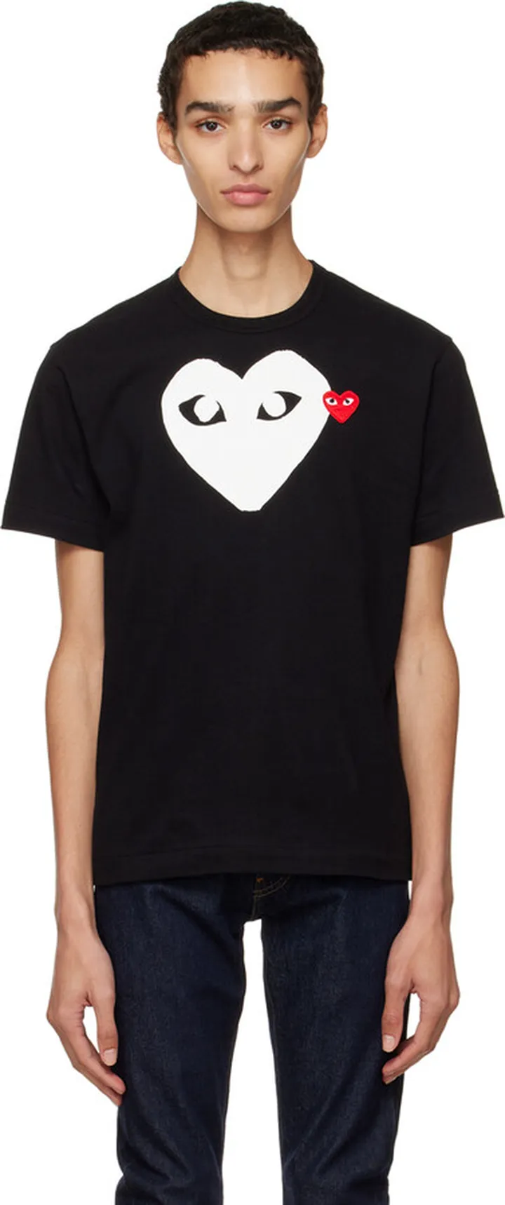 Comme des Garçons Play Black Heart Print T-Shirt