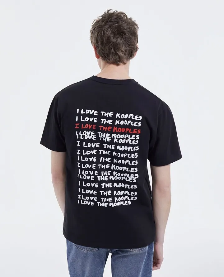 Black cotton Love The Kooples T-shirt