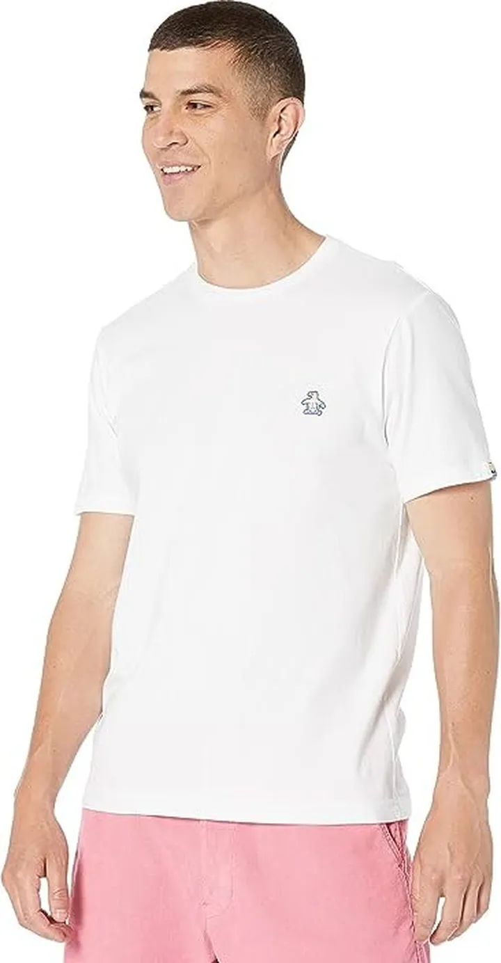 Original Penguin Knit Graph Pride Chest (Bright White) Men's T Shirt