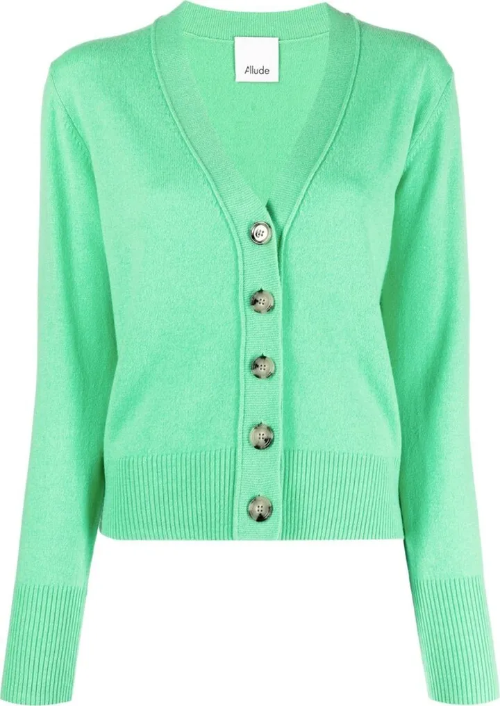 wool-cashmere V-neck cardigan