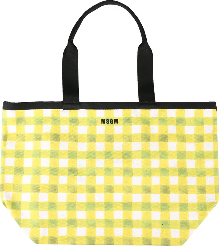 Small Check Pattern Shopping Bag