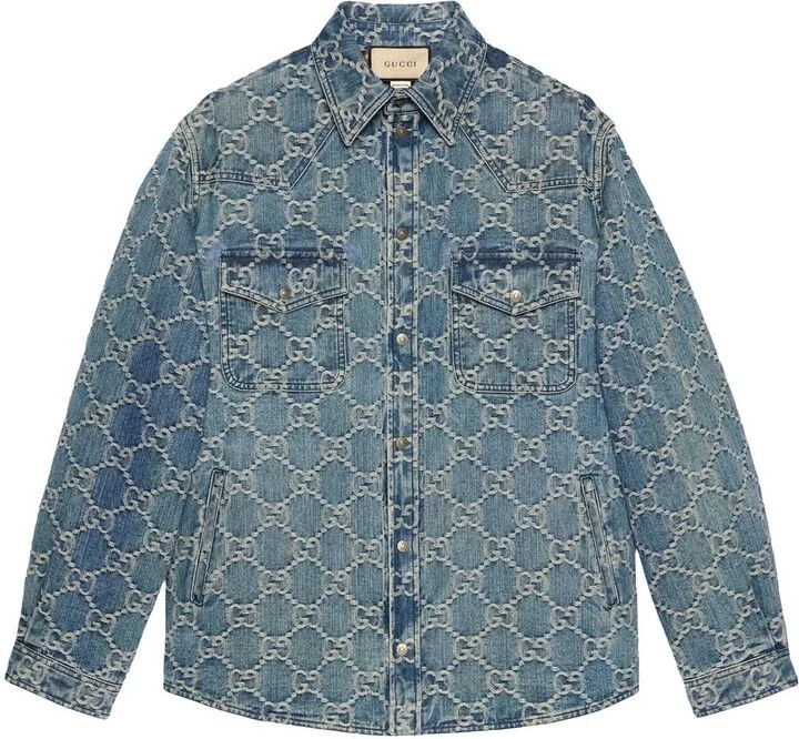 GG jacquard denim jacket