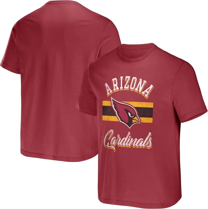 Men's Nfl x Darius Rucker Collection by Fanatics Cardinal Arizona Cardinals Stripe T-shirt