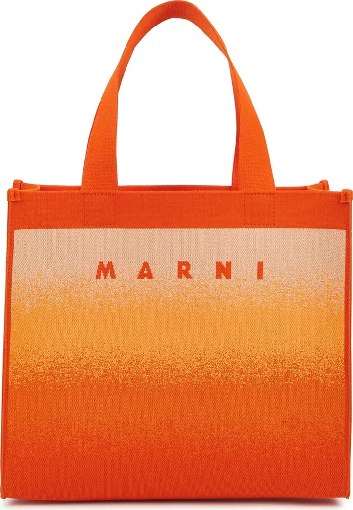 Marni Logo-jacquard Ombré Canvas Tote