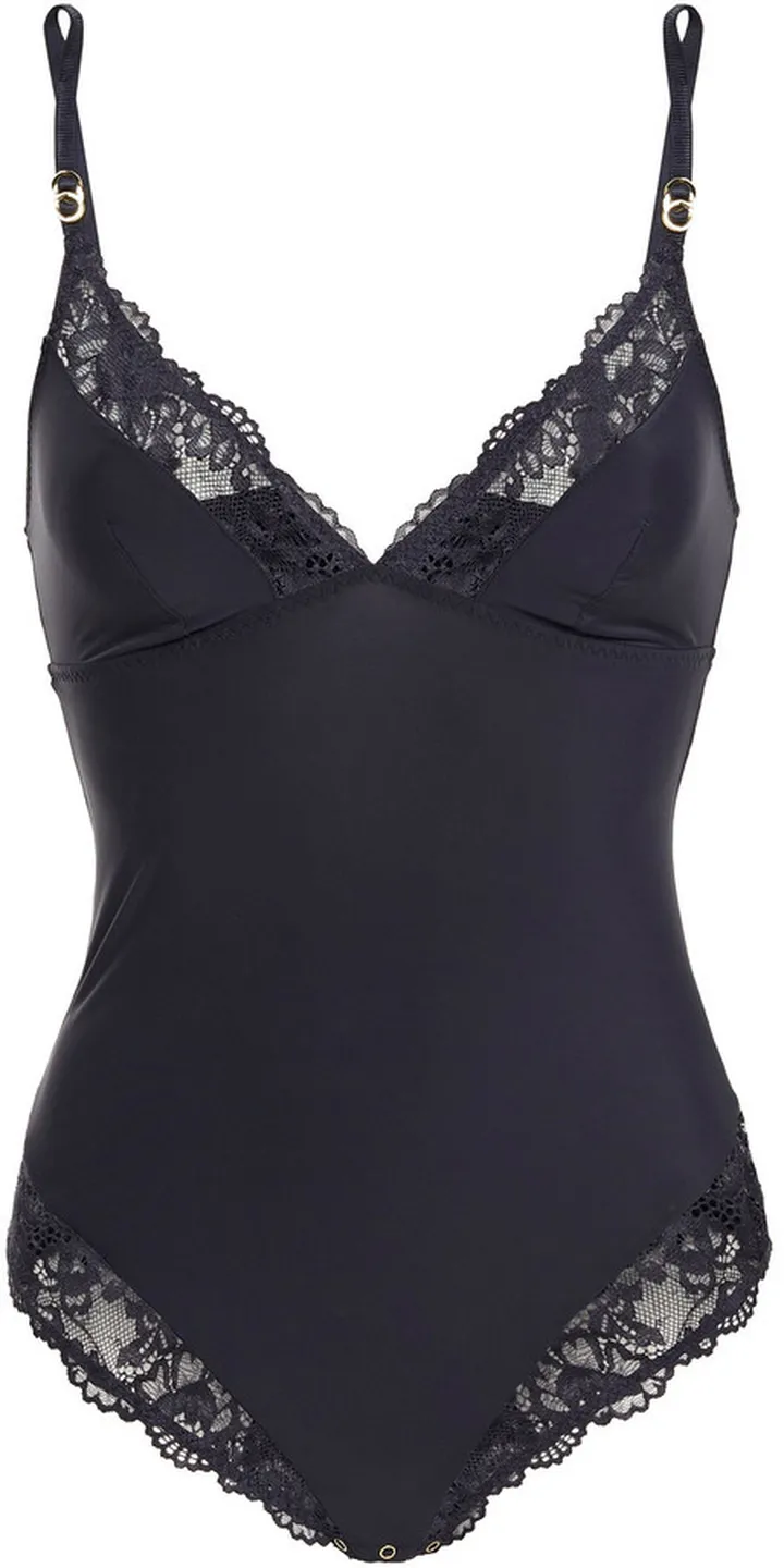 Jo Swinging lace-trimmed stretch-jersey soft-cup bodysuit