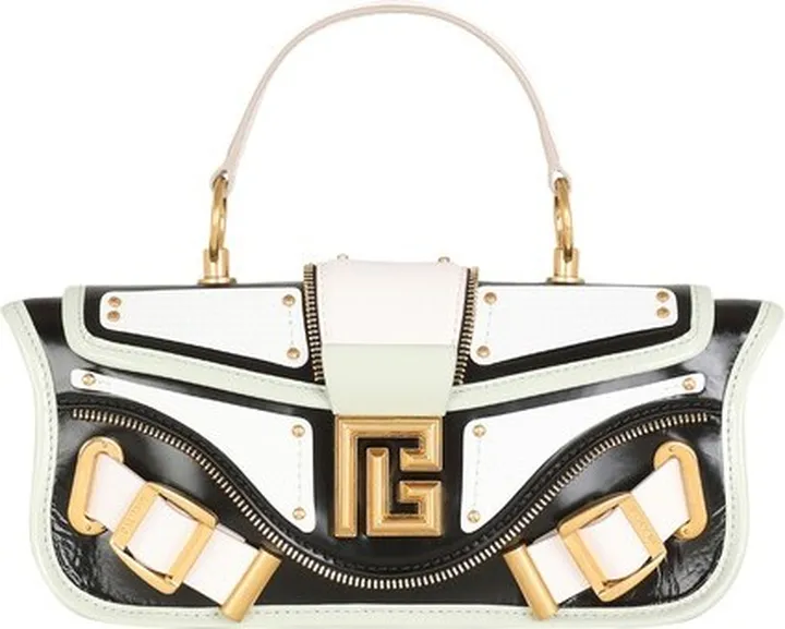 Blaze clutch bag in smooth multicoloured leather