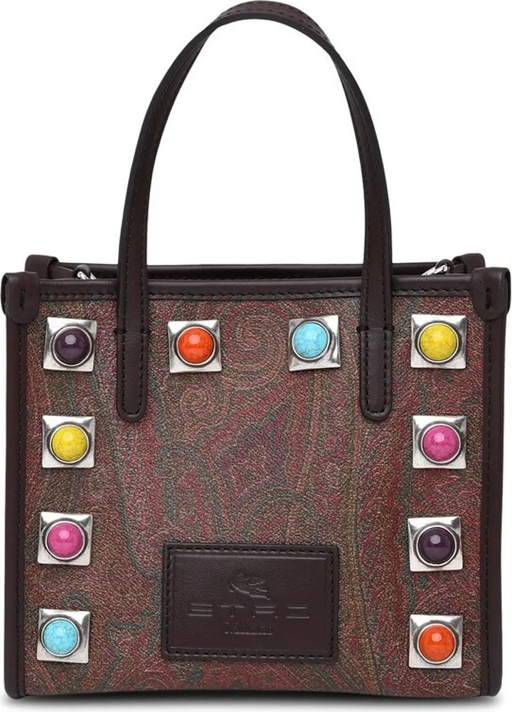 Etro Paisley Pattern Stud-Embellished Tote Bag