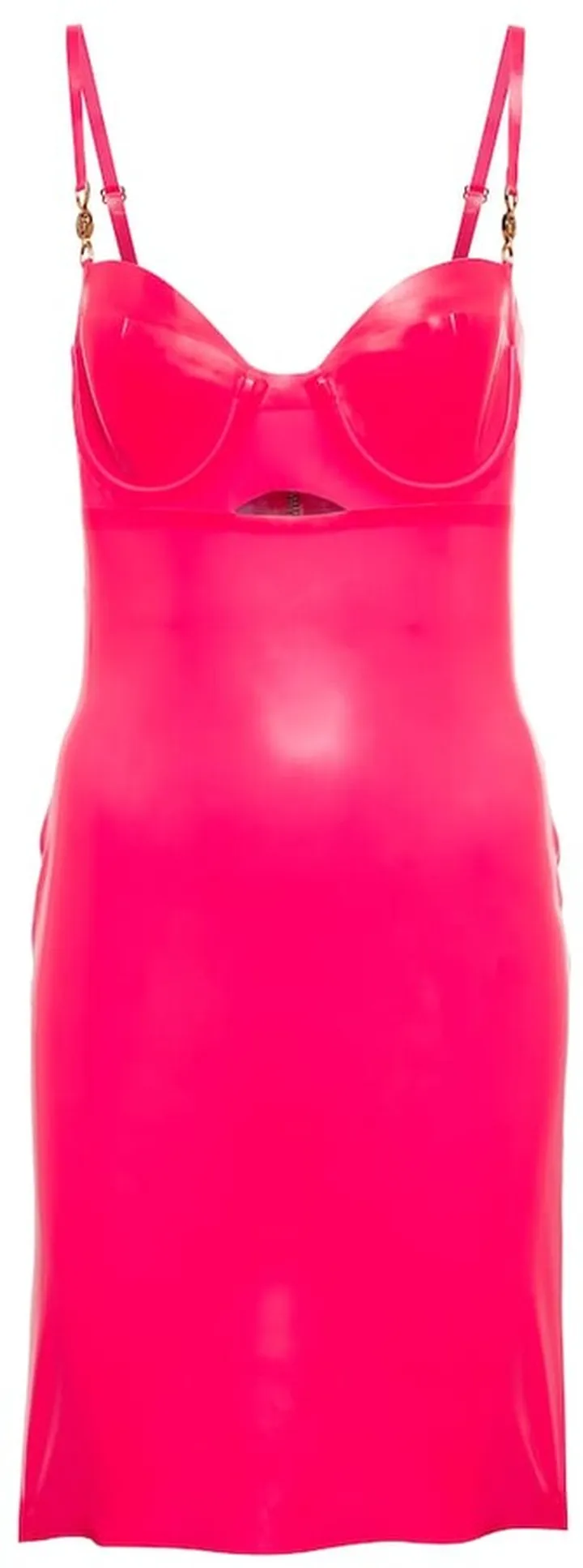 Medusa cutout latex minidress