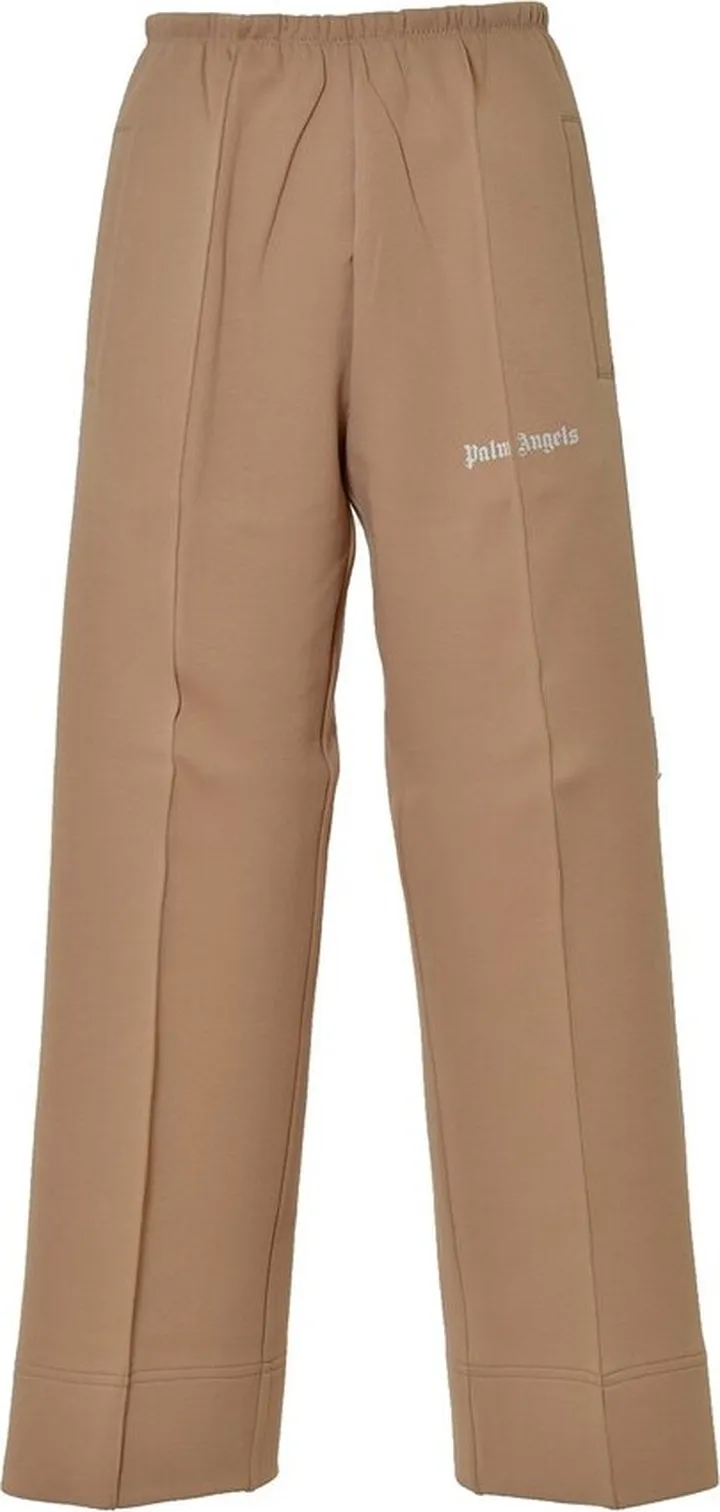 Palm Angels Elasticated Waistband Cropped Track Pants