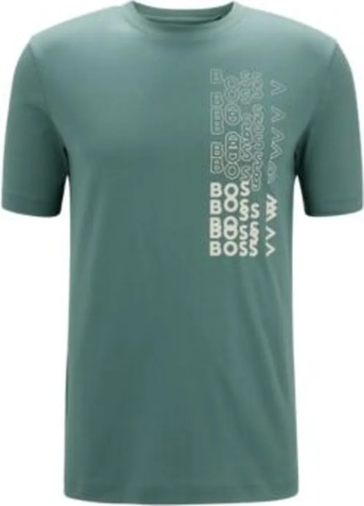 Logo-print T-shirt in anti-sweat cotton jersey