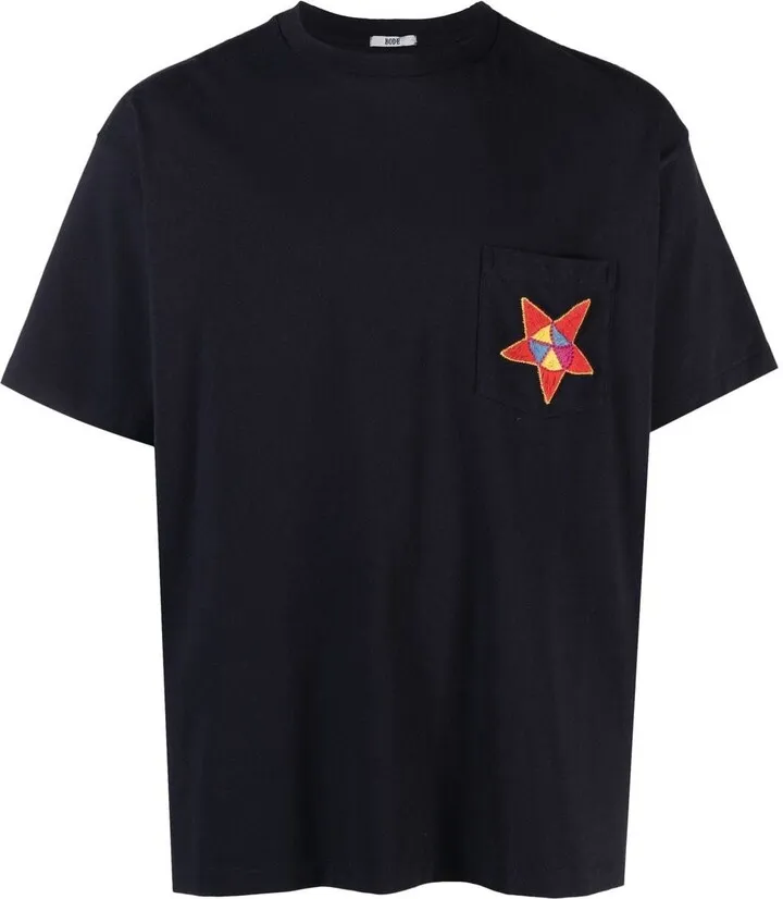 star-patch short-sleeve T-shirt