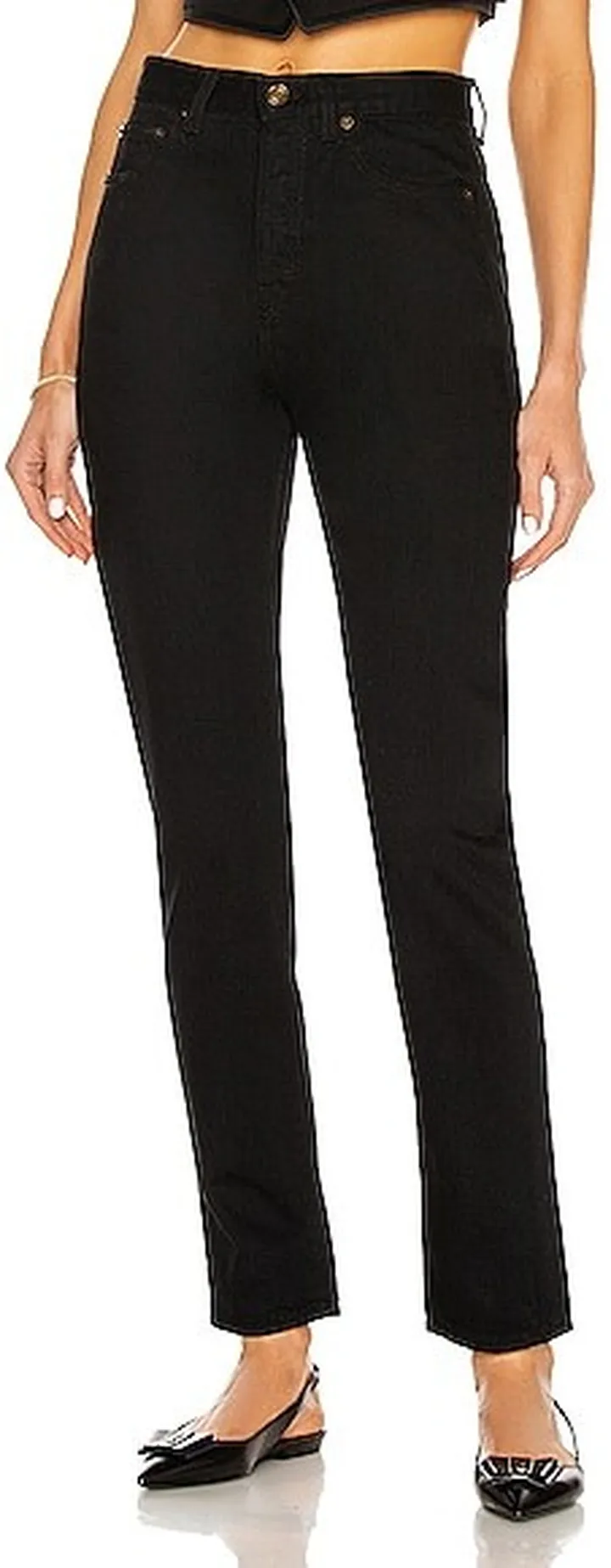 Saint Laurent Slim Fit Jean in Black