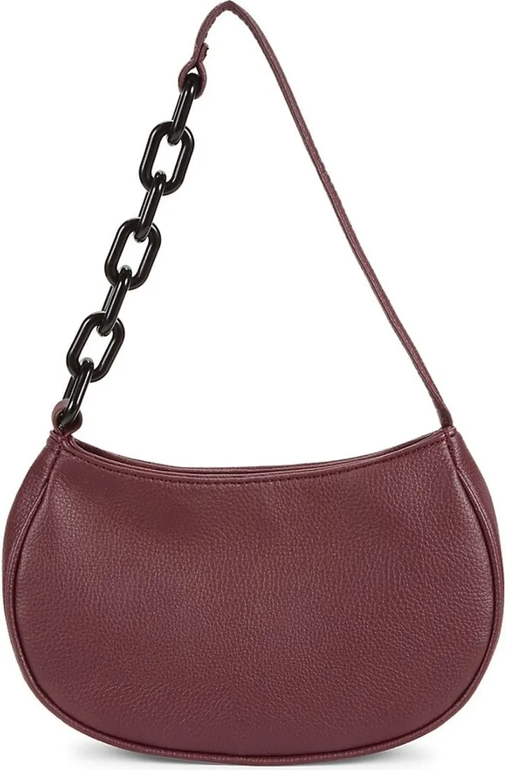 Leather Baguette Shoulder Bag