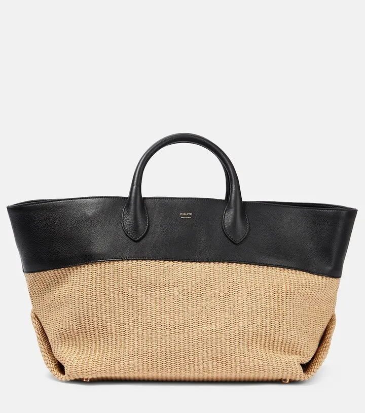 Amelia Medium raffia tote bag