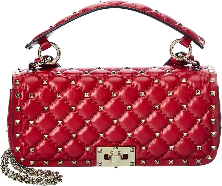 Valentino Rockstud Spike Leather Shoulder Bag
