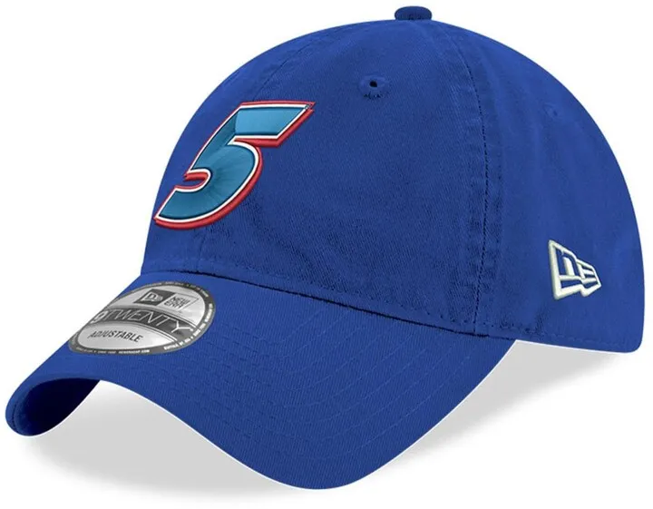 Men's New Era Royal Kyle Larson Enzyme Washed Logo 9Twenty Adjustable Hat
