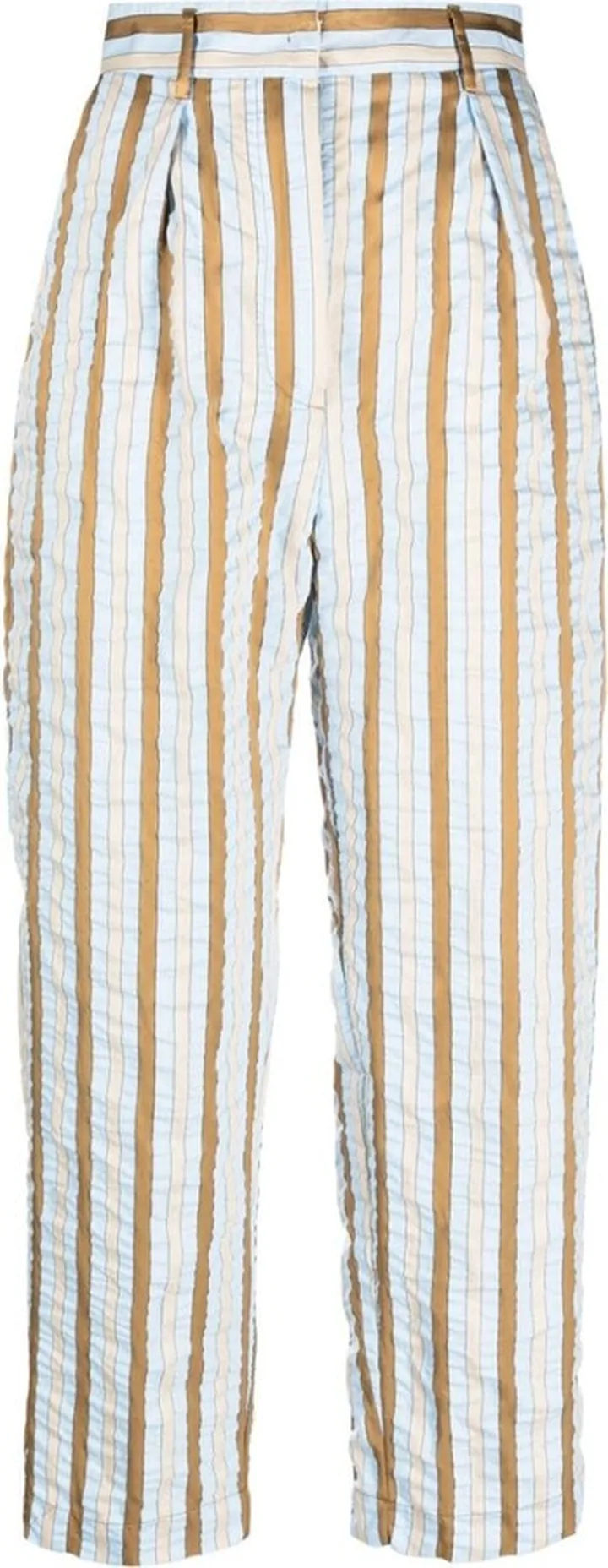 Striped Straight-Leg Trousers