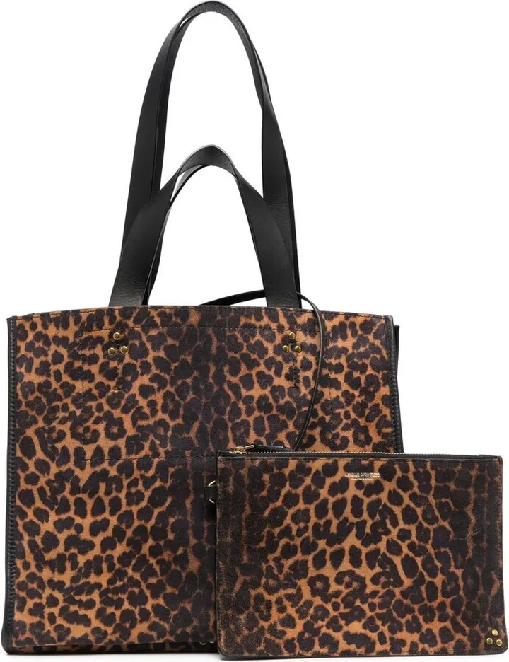 medium Léon leopard tote bag