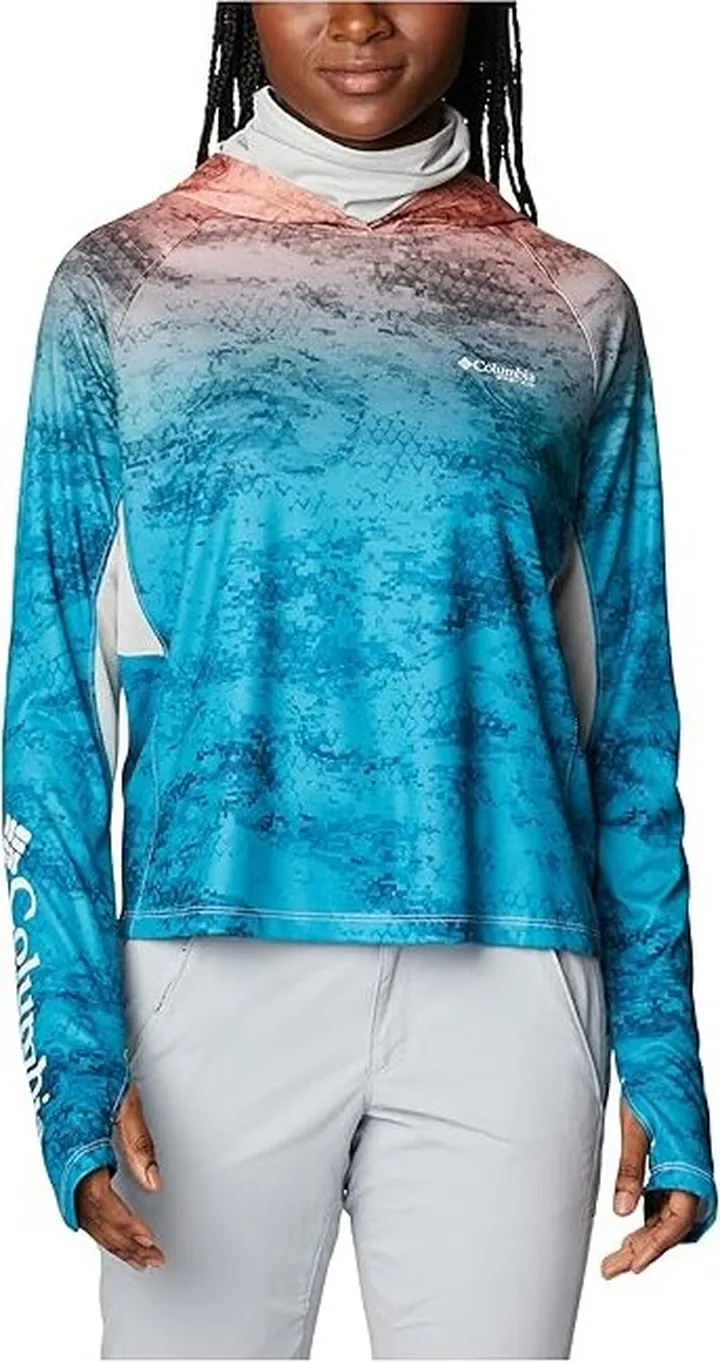 Columbia Super Tidal Tee Vent Hoodie (Light Coral Camo Gradient) Women's Clothing