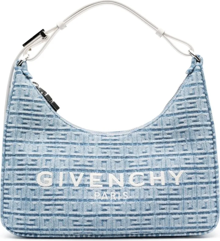 Monogram-Jacquard Denim Shoulder Bag