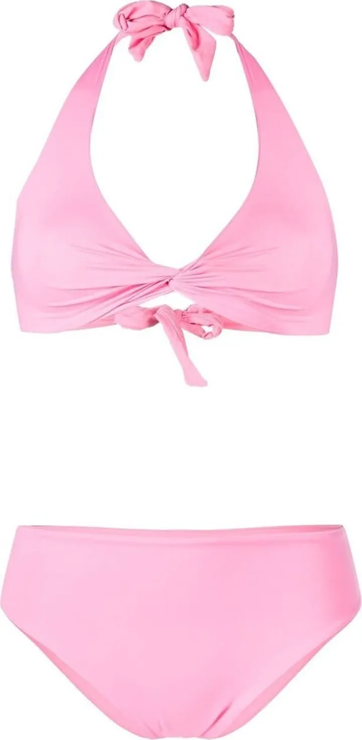 Twist-Detail Halterneck Bikini
