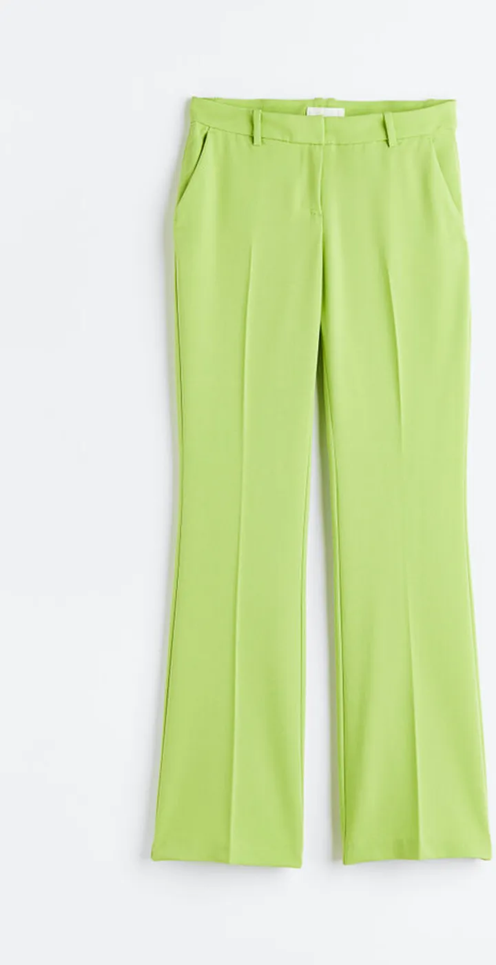 Flared Twill Pants