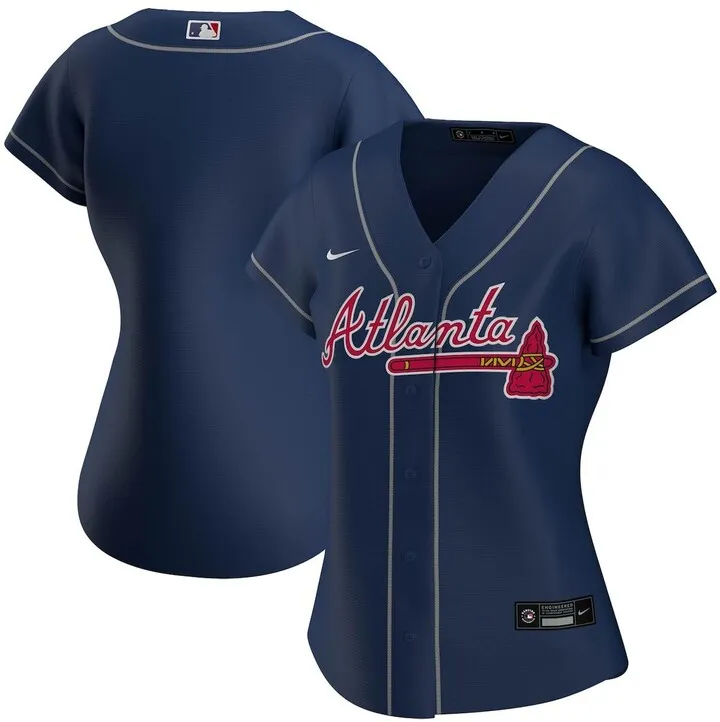 Women's Nike Navy Atlanta Braves Alternate Replica Team Jersey