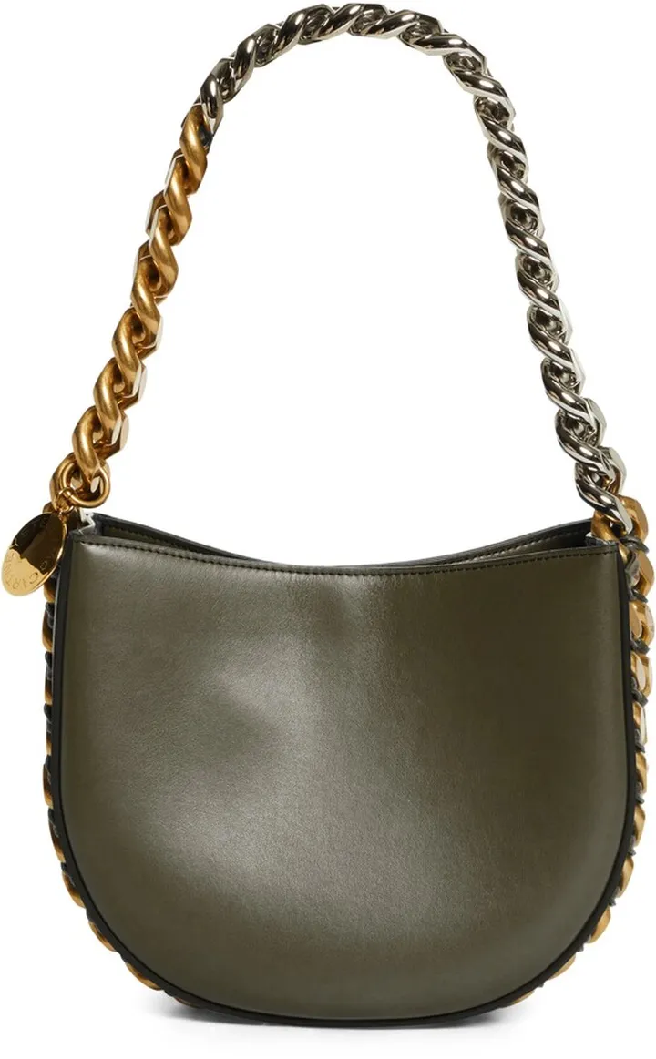 Medium Frayme Faux Leather Shoulder Bag