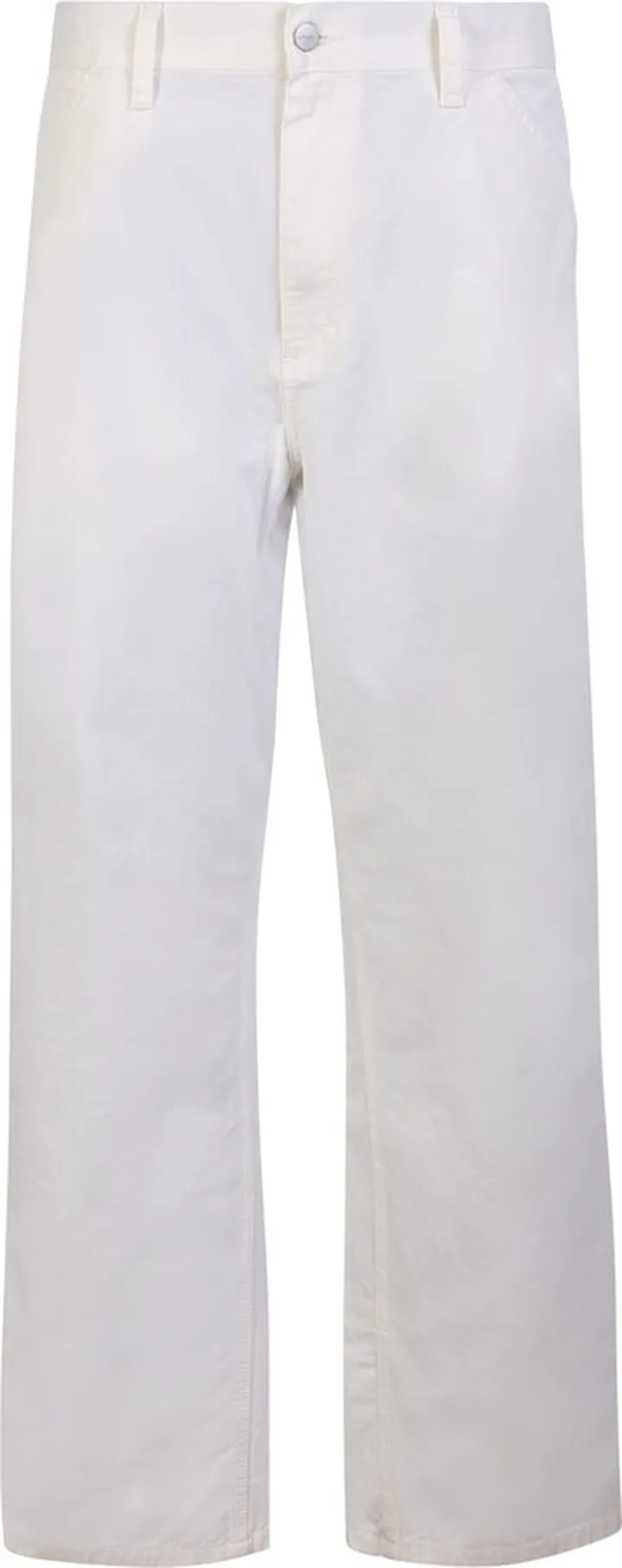 White Straight Trousers