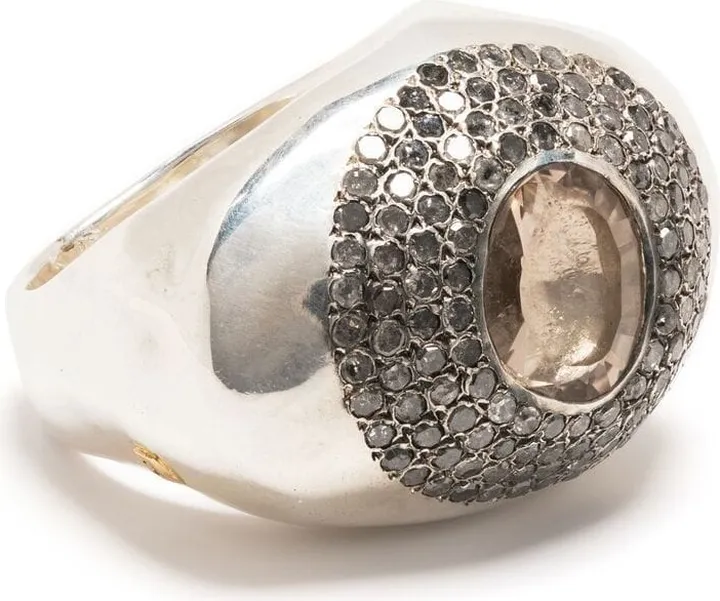 Pavé Diamond Topaz Ring
