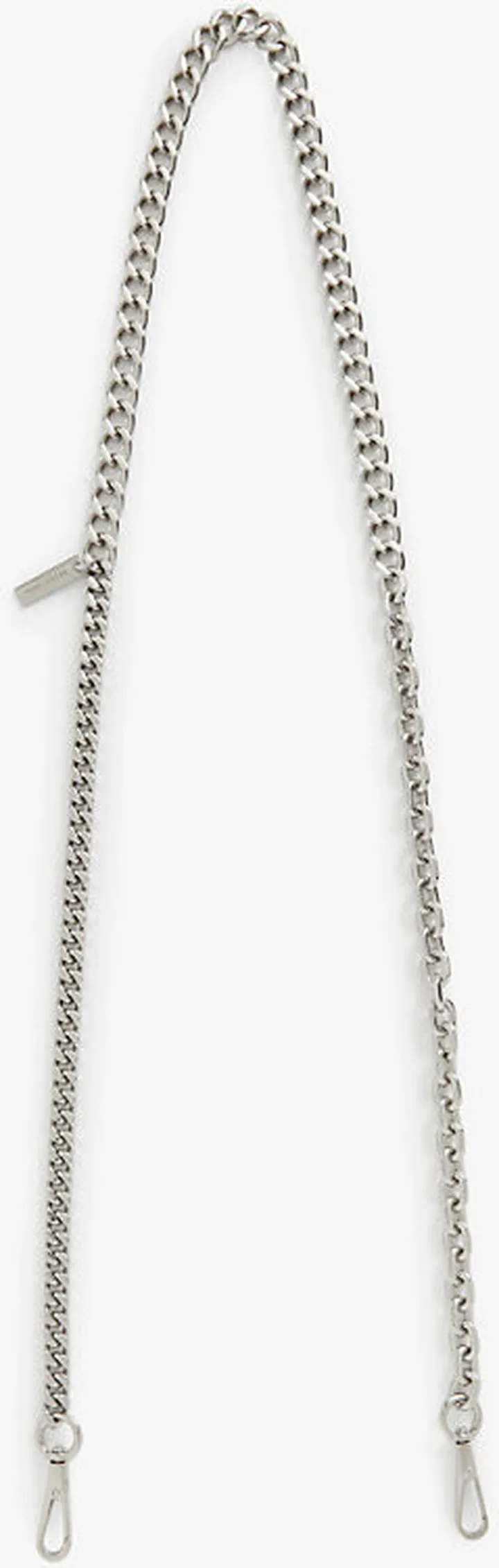 Nickel Charm-embellished Metal Chain Strap