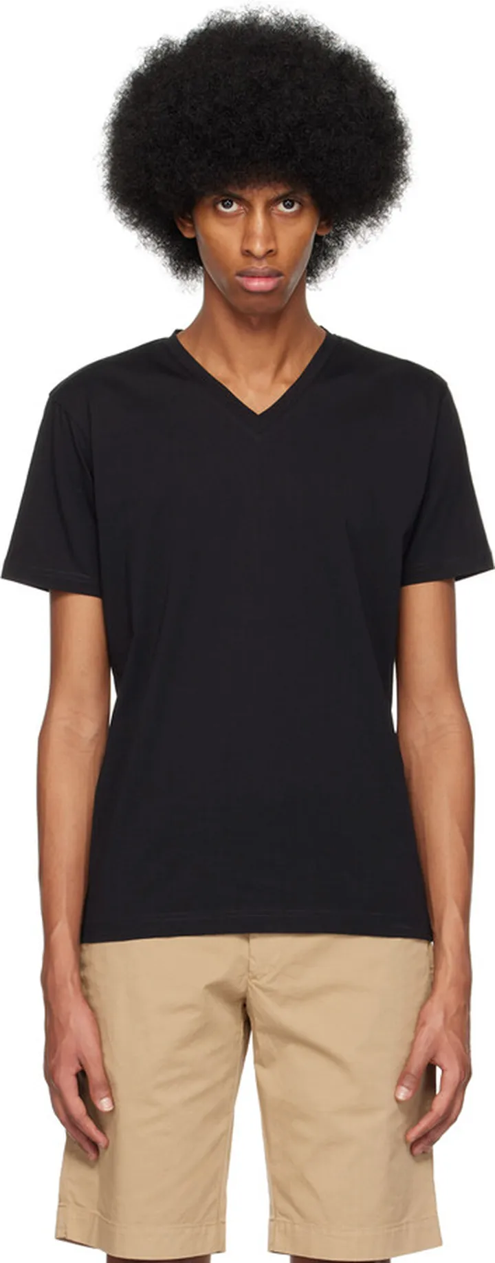 Sunspel Black Riviera T-Shirt