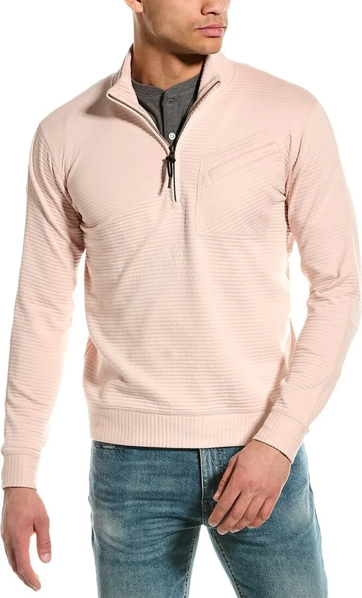 Billy Reid Quilted Half-Zip Pullover