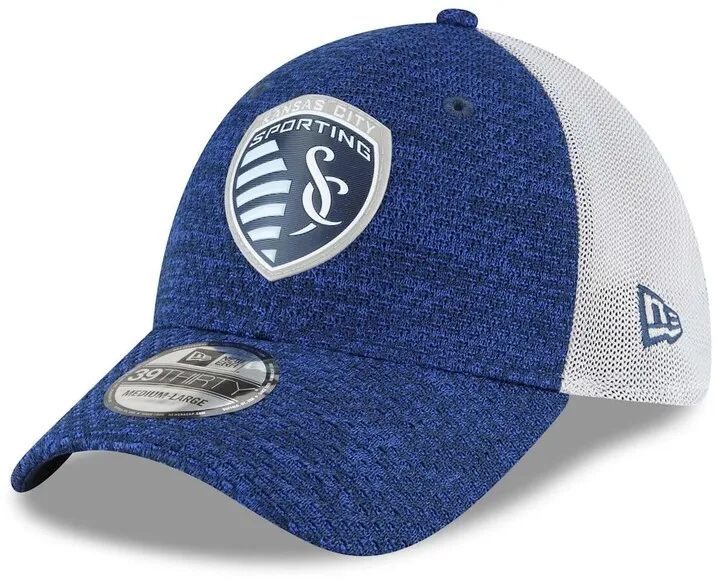 Men's Navy Sporting Kansas City Kick-Off 39THIRTY Flex Hat