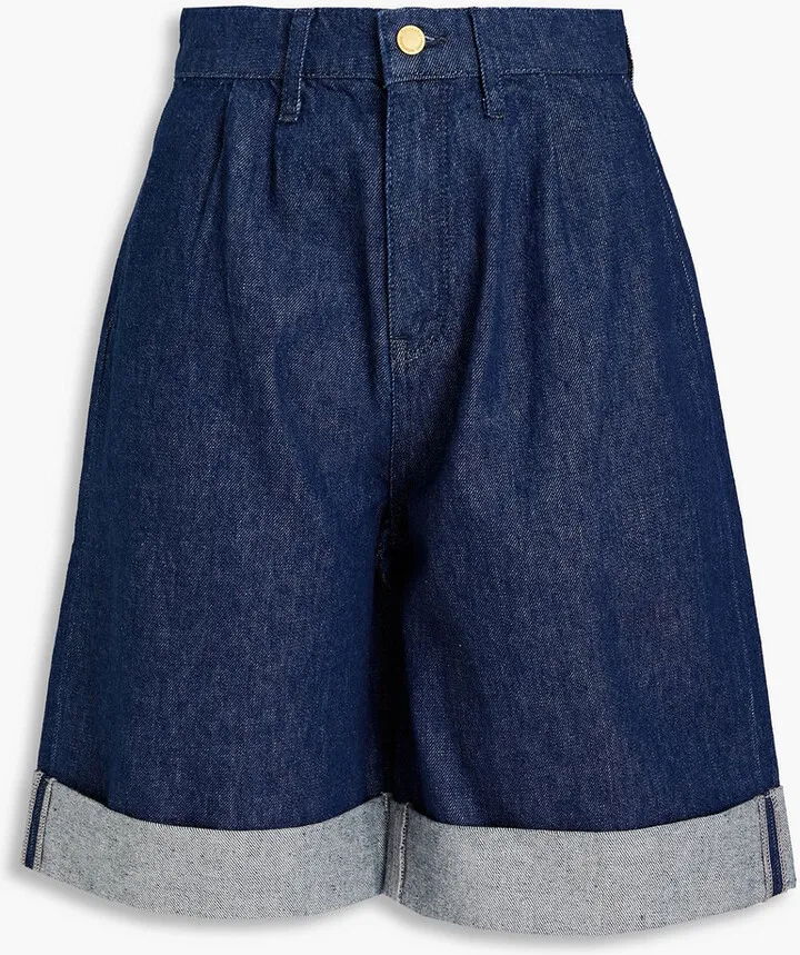 The Boss pleated denim shorts