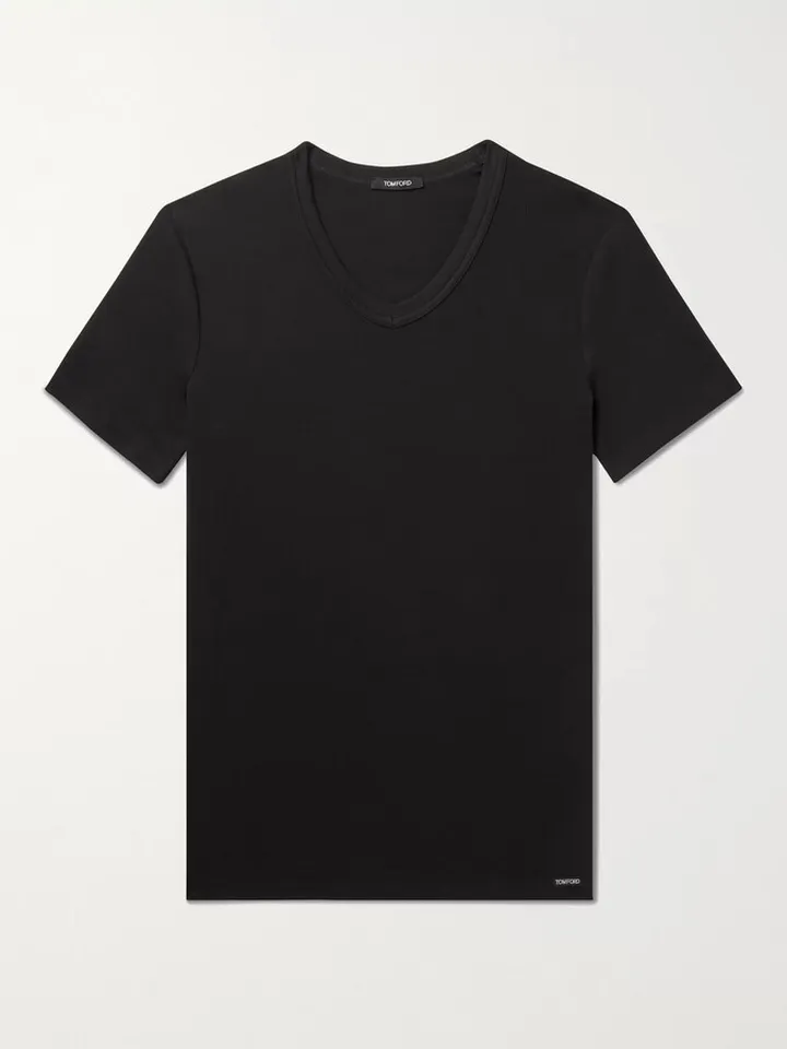 Slim-Fit Stretch-Cotton Jersey T-Shirt