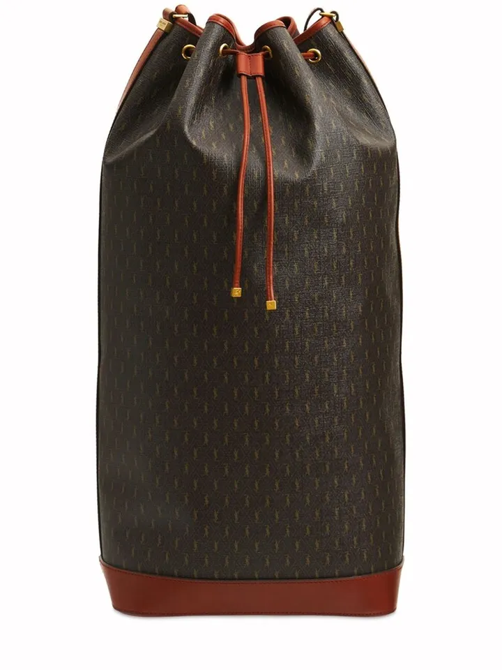 Long bucket monogram shoulder bag