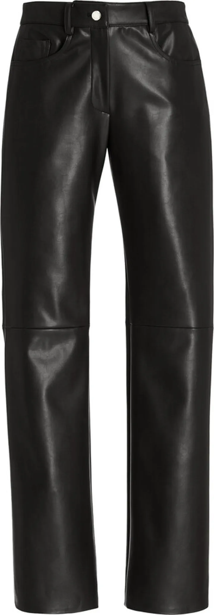 Women's Vegan Leather Straight-Leg Pants