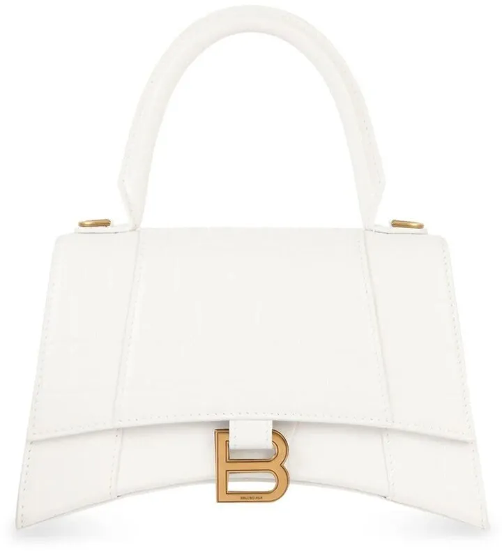 small Hourglass crocodile effect bag