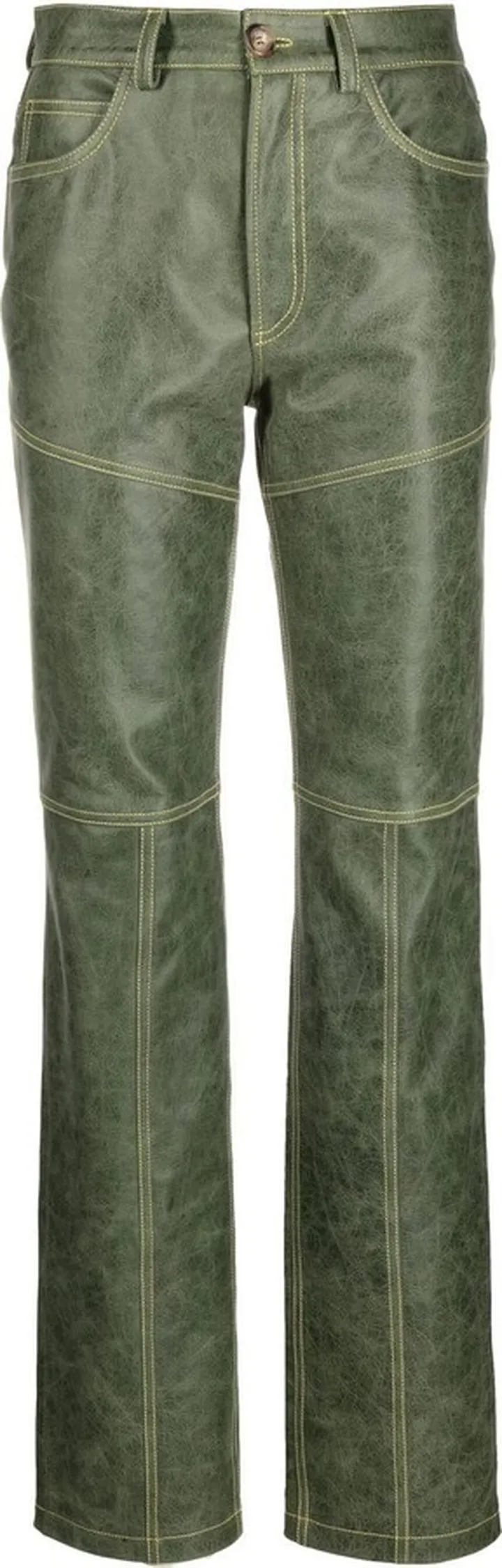 High Waist Leather Trousers