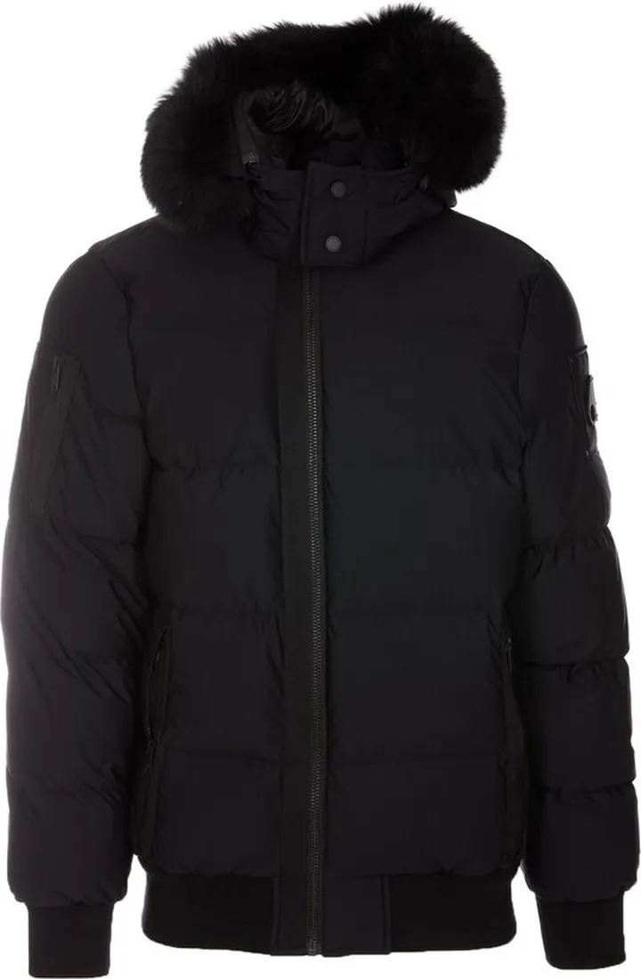 Moose Knuckles Faux-Fur Padded Bomber Jacket